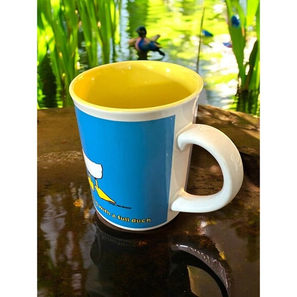 VTG Ducktales Enesco Not Playing with a Full Duck Coffee Mug John Baron 1985 EUC - Picture 4 of 6